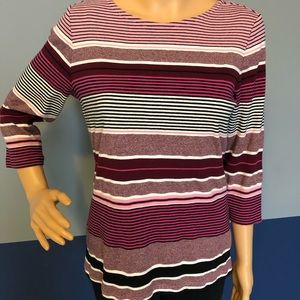 Striped Christopher & Banks 3/4 sleeve